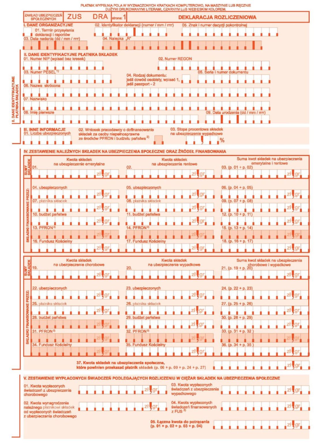 Jak Wypełnić Formularz ZUS DRA Online Do Druku? Deklaracja ZUS DRA