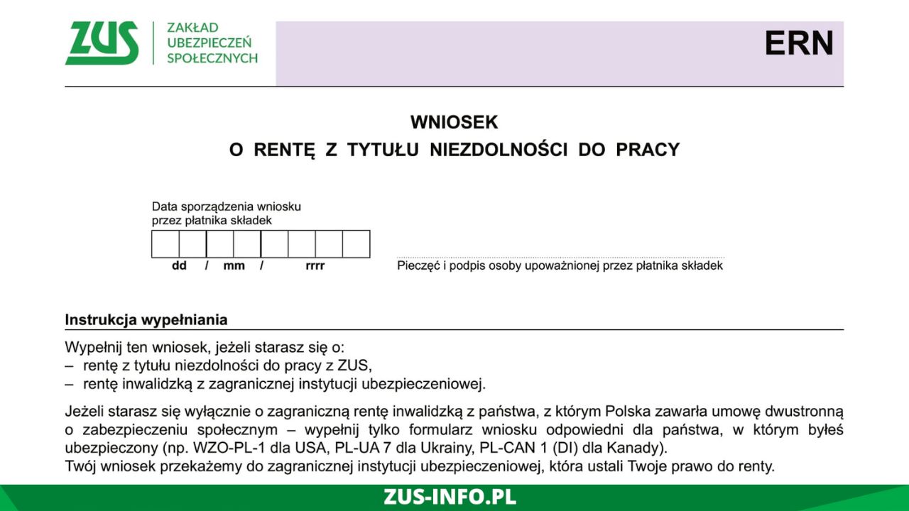 Formularz Zus Ern Aktualny Wz R Druku Ern Zus Do Pobrania