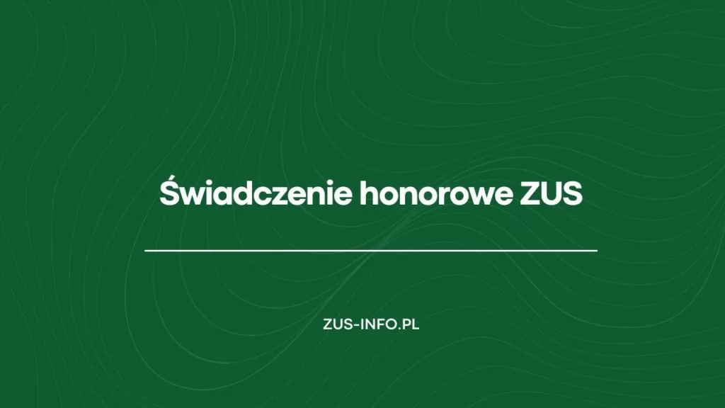 Świadczenie honorowe ZUS